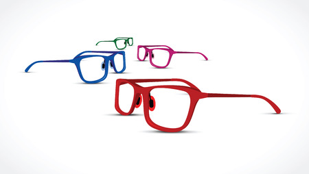 A glasses set on white background.のイラスト素材