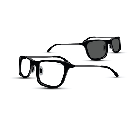 glasses and sunglassesのイラスト素材