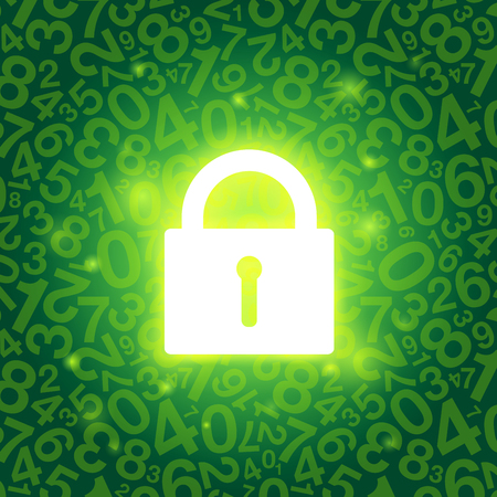green glowing lockのイラスト素材