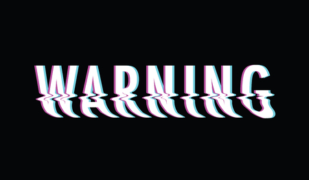 warning glitch textのイラスト素材