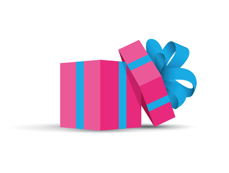 Pink opened present.のイラスト素材