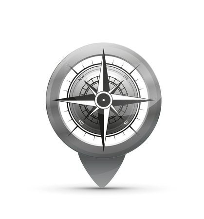 black compass illustration.のイラスト素材