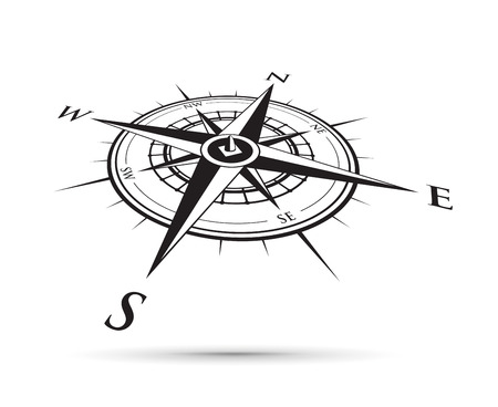 black compass illustration.のイラスト素材
