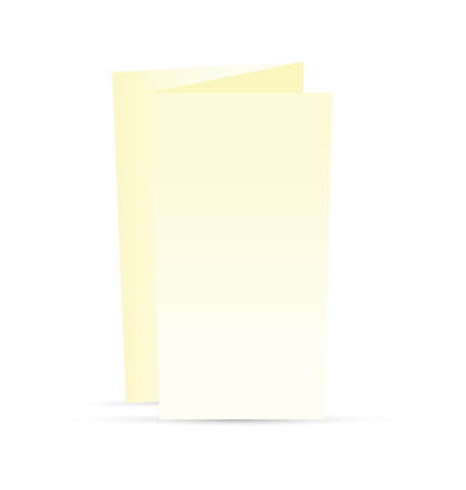 cream trifold leaflet illustration.のイラスト素材