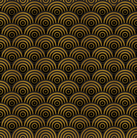 Black and gold abstract seamless pattern background illustration.のイラスト素材