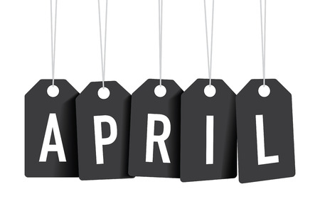 black April tagsのイラスト素材