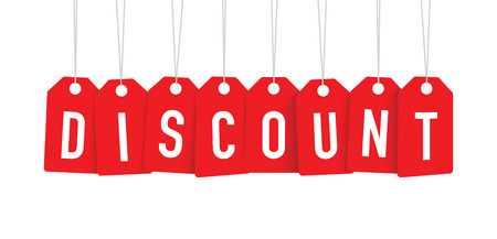 red discount tagのイラスト素材
