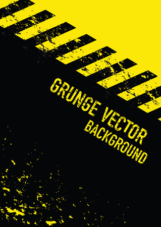 grunge yellow and black stripped backgroundのイラスト素材