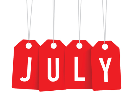 red July tagsのイラスト素材