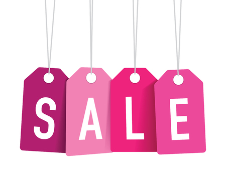 pink sale tagsのイラスト素材