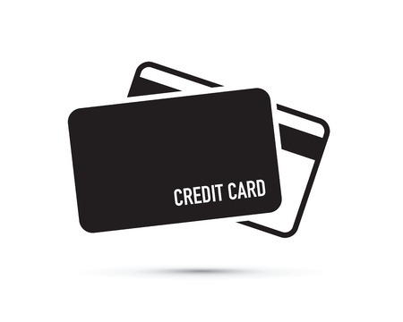 floating credit card iconのイラスト素材