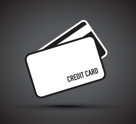 floating credit card iconのイラスト素材