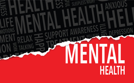 mental health words backgroundのイラスト素材