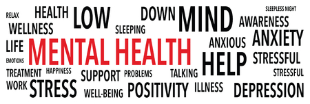 mental health words backgroundのイラスト素材