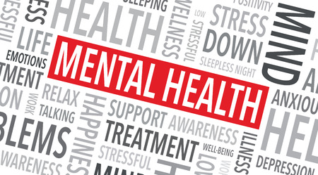 mental health words backgroundのイラスト素材