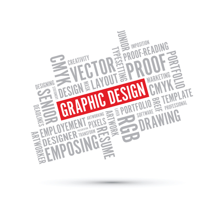 graphic design word backgroundのイラスト素材