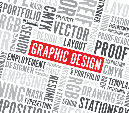 graphic design word backgroundのイラスト素材
