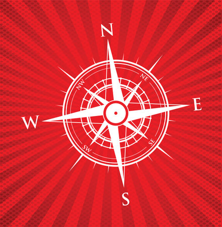 red compass backgroundのイラスト素材