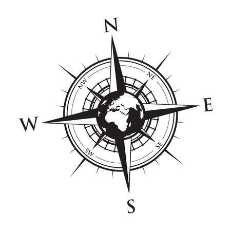 globe on a compassのイラスト素材