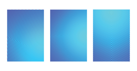 A4 Fading blue line pattern background setのイラスト素材