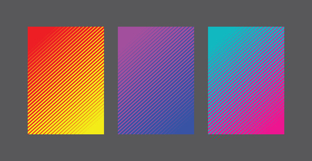A4 Fading line pattern background setのイラスト素材