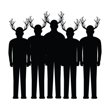 Stag do groupのイラスト素材