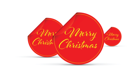 merry Christmas peeling stickerのイラスト素材