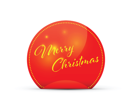 merry Christmas peeling stickerのイラスト素材