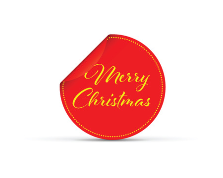 merry Christmas peeling stickerのイラスト素材