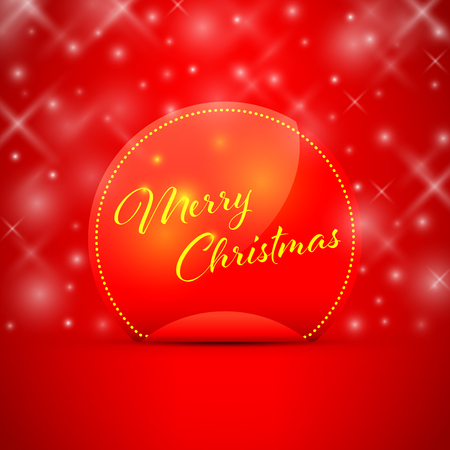 merry Christmas snowflake background peeling stickerのイラスト素材
