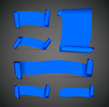 Set of blue bannersのイラスト素材