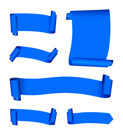 Set of blue bannersのイラスト素材