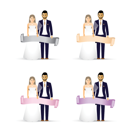 wedding couple as an iconのイラスト素材