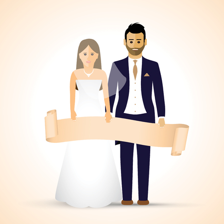 wedding couple as an iconのイラスト素材