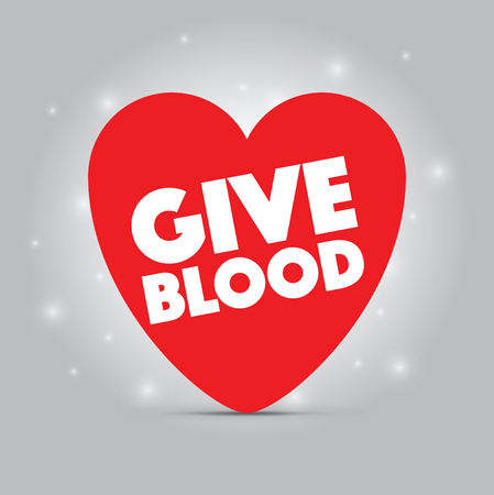 a give blood heartのイラスト素材