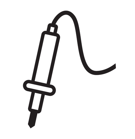 a black solder iron iconのイラスト素材