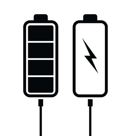 battery charging levels iconsのイラスト素材