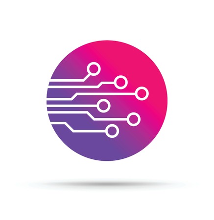 Computer chip iconのイラスト素材