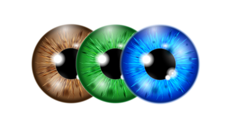realistic eyeball setのイラスト素材