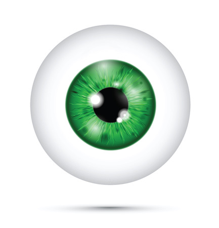 green realistic eyeballのイラスト素材