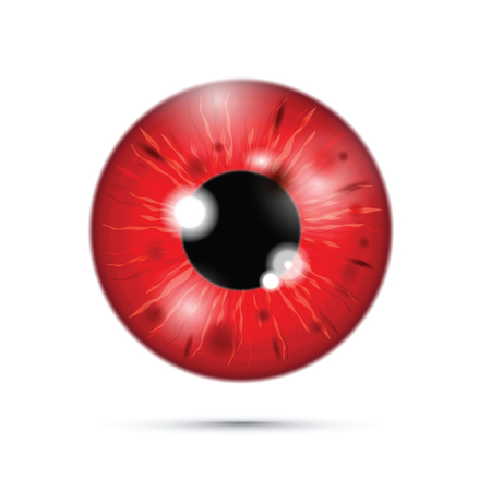 red realistic eyeballのイラスト素材