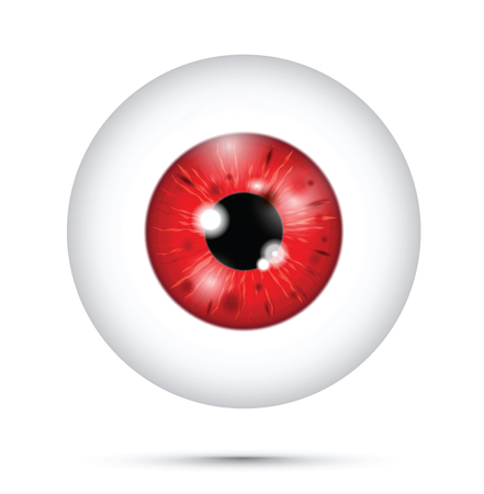 red realistic eyeballのイラスト素材