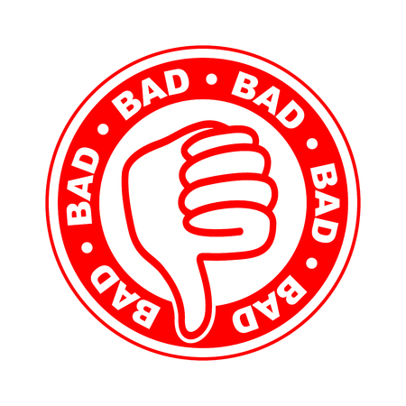 Bad thumbs down stampのイラスト素材