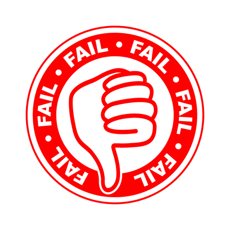 fail thumbs down stampのイラスト素材
