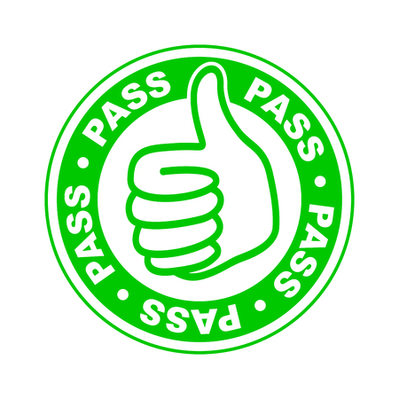 Pass thumbs up stampのイラスト素材