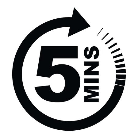 five minutes iconのイラスト素材