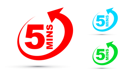 Five minutes icon setのイラスト素材