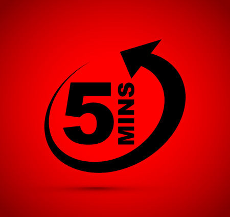 five minutes iconのイラスト素材