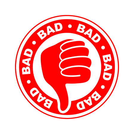 Bad thumbs down iconのイラスト素材