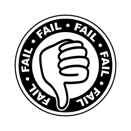 fail thumbs down iconのイラスト素材
